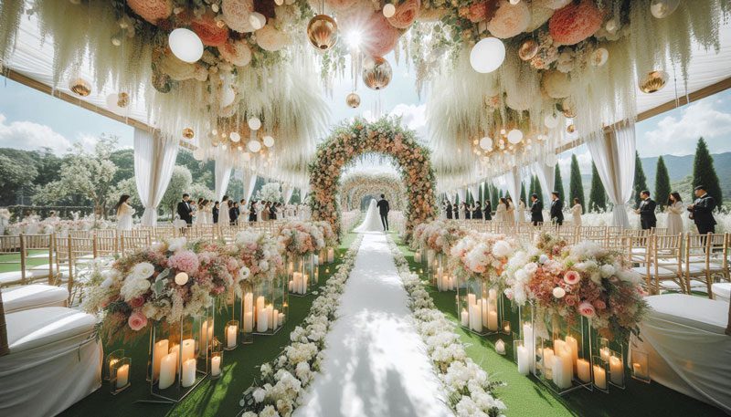 گلآرایی مراسم عروسی