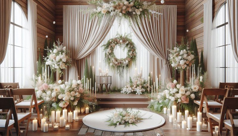 گلآرایی جایگاه عروس