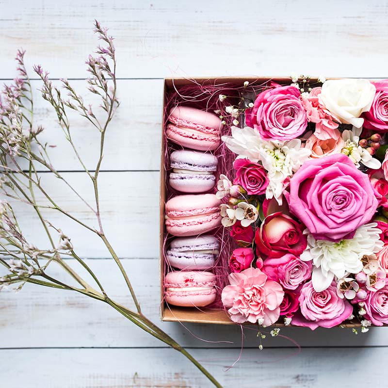 باکس گل صورتی