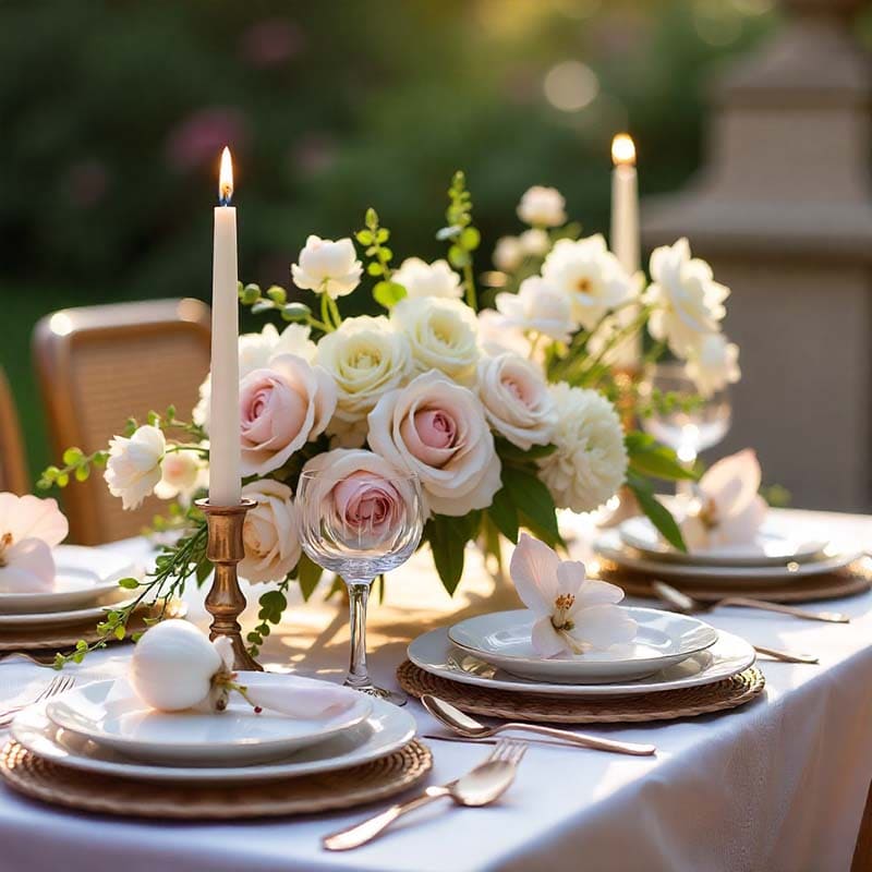 نحوه گل آرایی میز