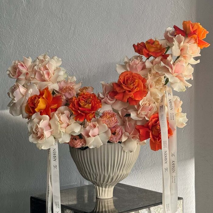 گلدان ترکیبی رز